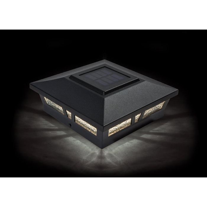 Classy Caps Low Voltage Battery Powered Integrated LED Aluminum Fence